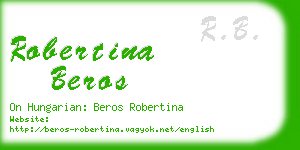robertina beros business card
